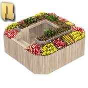 Торговые островки-павильоны для продажи фруктов и овощей серии FRUIT-COURT