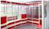 Изображение фотогаллереи №33 для раздела Витрины из ДСП с экономпанелью для аптек серии RED
