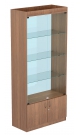 Недорогая пристенная витрина со стеклянной стенкой для продажи алкоголя №1-400-2