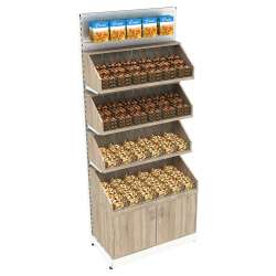 Металлические стеллажи для продажи конфет и орехов серии METAL