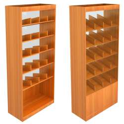 Витрины со стеклянными ячейками для конфет и орехов серии NUT