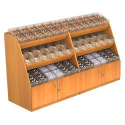 Пристенные торговые развалы для конфет, печенья и орехов серии NUT