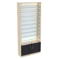 Торговые витрины с 9-ю наклонными полками серии SLANT-9