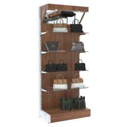 Торговые пристенные стеллажи с зеркальными фризами серии ФЕНИКС