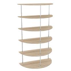 Торговые островные хромированные стеллажи ПОЛУКРУГ