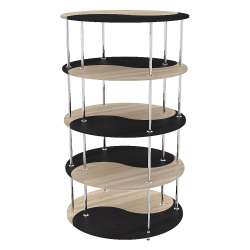 Торговые островные хромированные стеллажи ИНЬ-ЯН