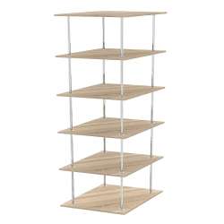 Торговые островные хромированные стеллажи РОМБ