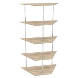 Торговые островные хромированные стеллажи ТРАПЕЦИЯ