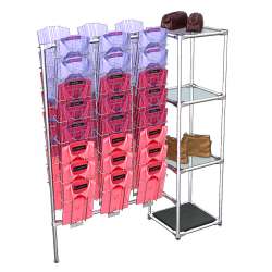 Хромированные стенды для продажи рубашек ЛИНИЯ