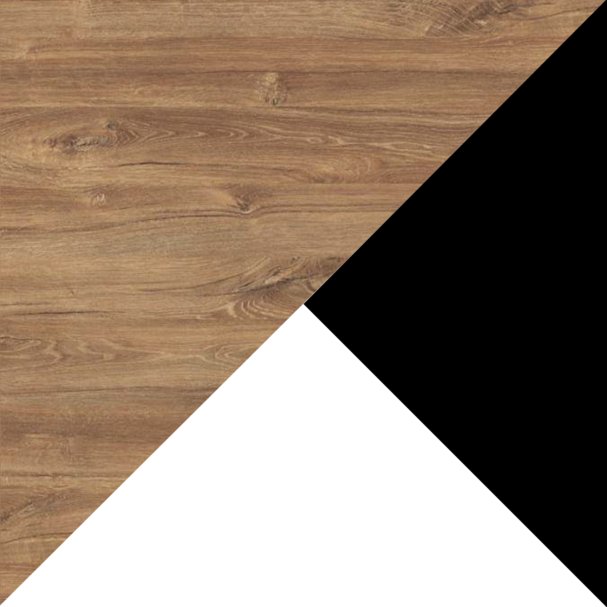 Дуб канзас коричневый + Черный + Белый