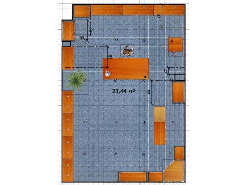 Витрины, стеллажи и прилавки для магазина тканей