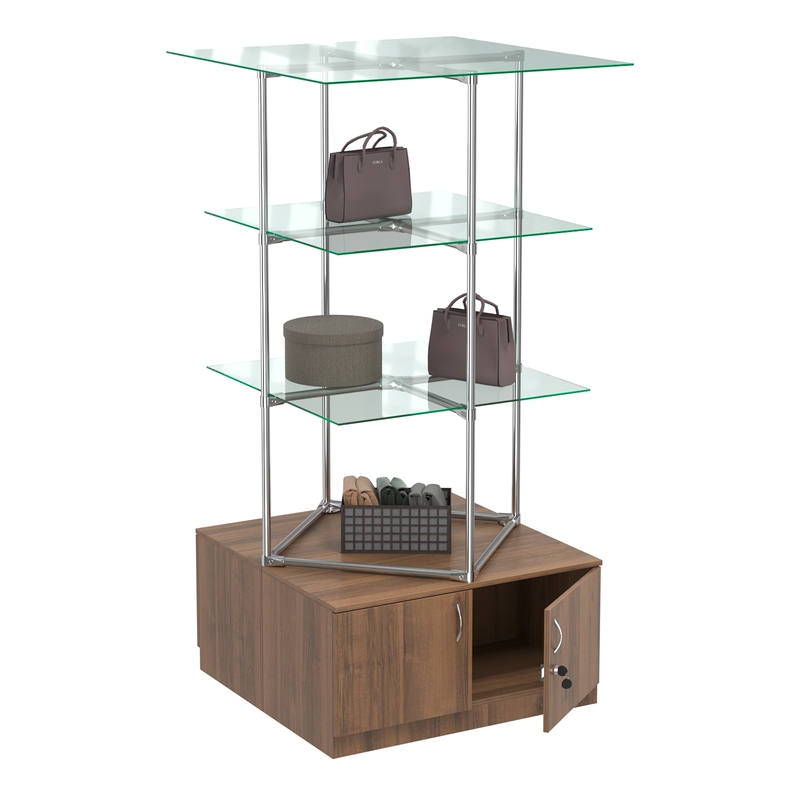 Торговые стенды Экспозиция с полками и тумбами