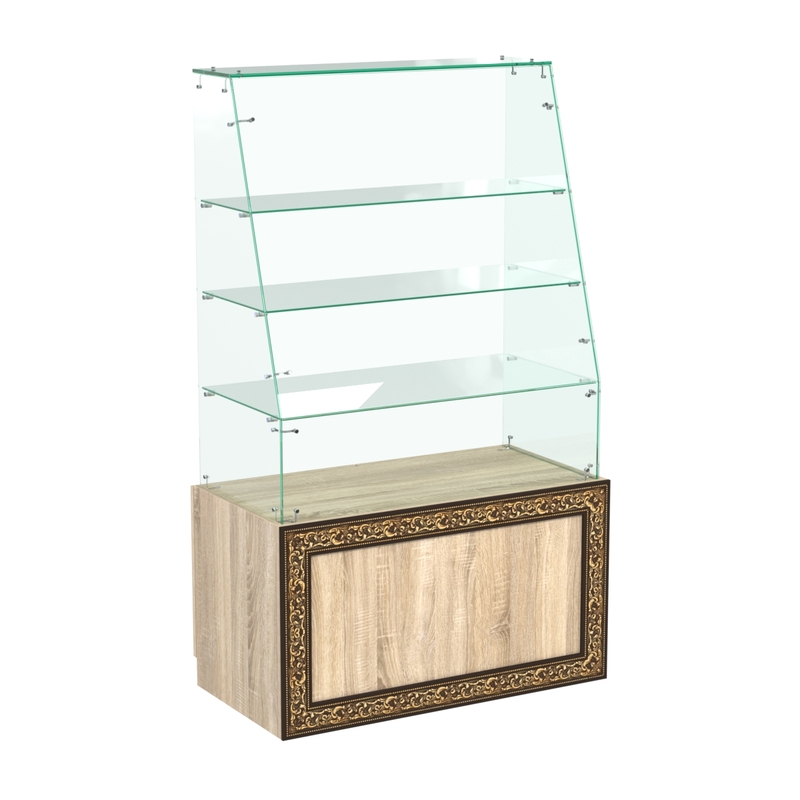 Стеклянные прилавки с декором