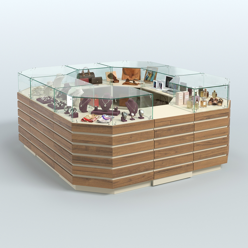 Торговые островки с декоративными накладками