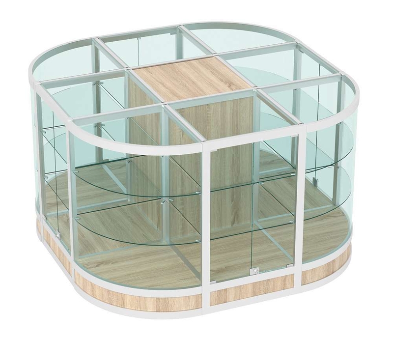 Прилавки из профиля и стекла