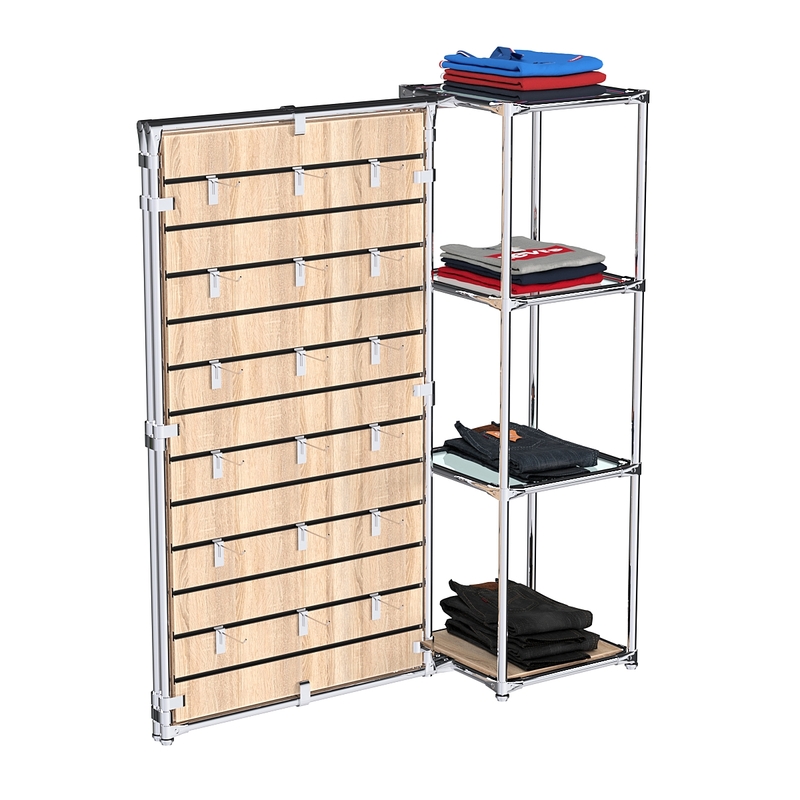 Хромированные вешала с двусторонними экономпанелями ЩИТ