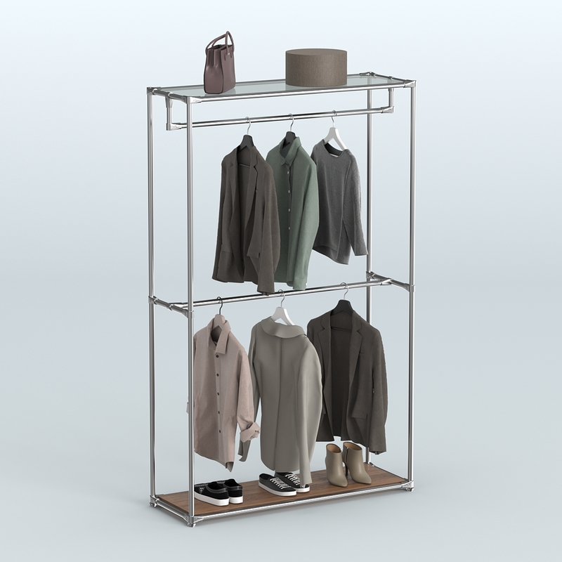 Торговая система ХРОМ без ДСП 1200 мм с поручнями