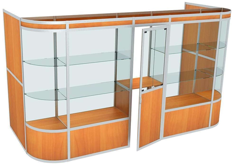 Торговые островки из профиля и ДСП