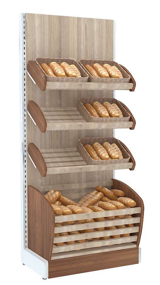 Стеллажи для продажи хлеба и выпечки
