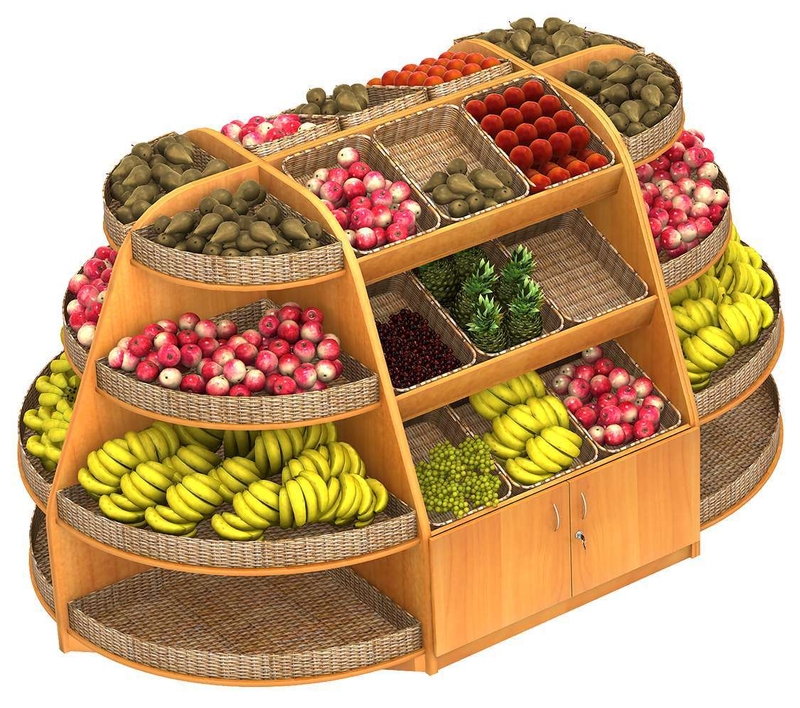 Оборудование для овощей и фруктов для магазина продуктов