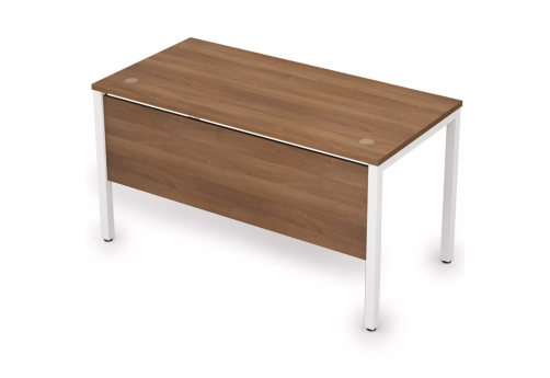 Стол прямой (экран - ДСП), цвет темный дуб + белый