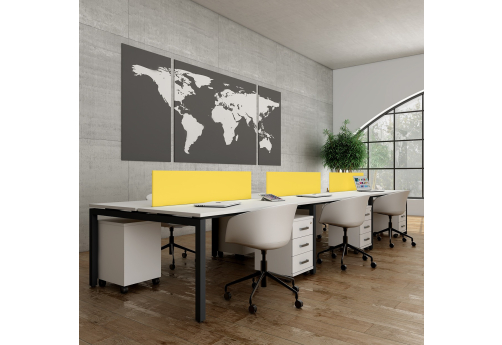 Бенч-система на 6 рабочих мест Деко Тренд, цвет белый