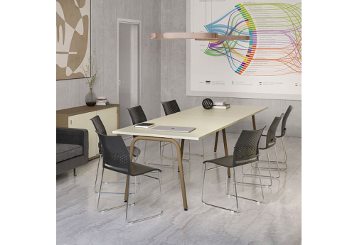 Стол переговорный (двойной) Макси Клик, цвет сатин