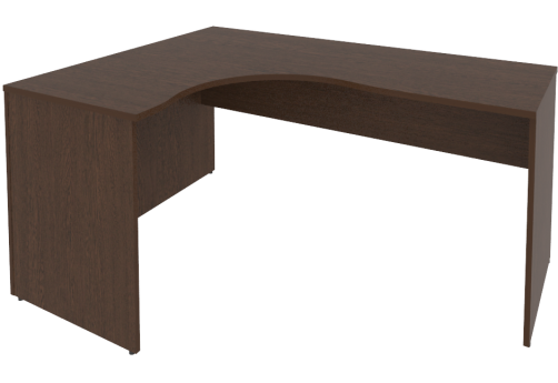 Стол письменный эргономичный левый, цвет венге