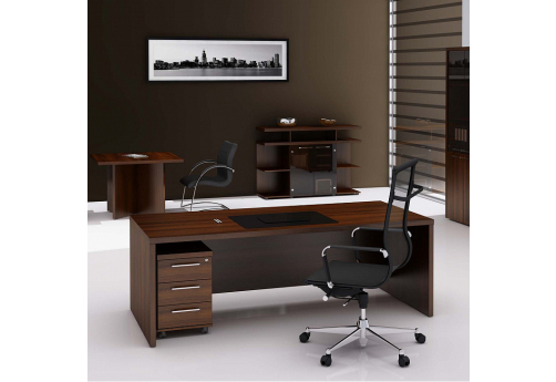 Стол руководителя Асти, цвет брауни