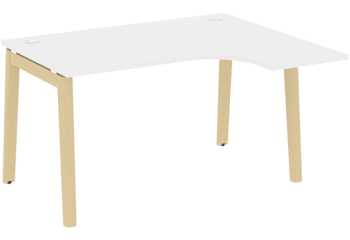 Стол эргономичный правый, цвет белый