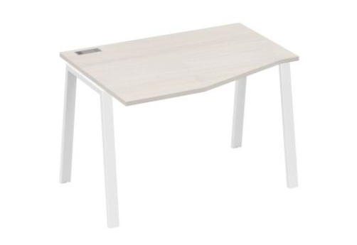Стол эргономичный левый 120 Мира Трио, цвет дуб шамони + белый