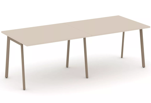 Стол переговорный (двойной), цвет капучино