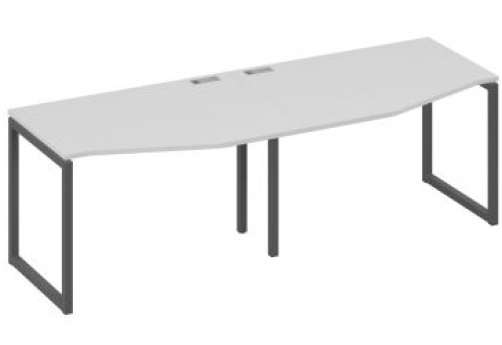 Рабочая станция эргономичная (2х120) Мира Одри, цвет серый + антрацит