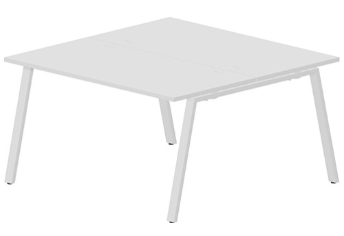 Стол составной на 2 рабочих места (4 заглушки) Сильвана, цвет белый