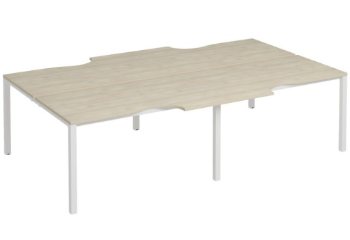 Рабочая станция эргономичная (4х140) Прайм Металл 50, цвет шамони светлый + белый