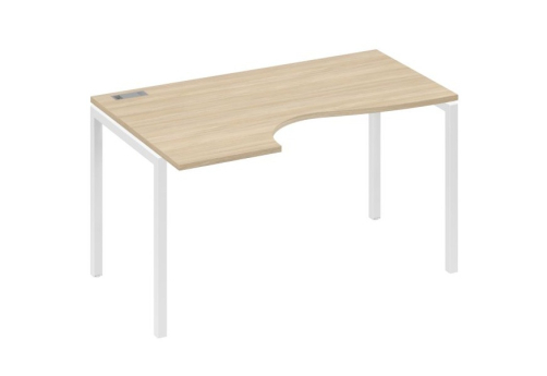 Стол эргономичный левый Классика Мира Лофт, цвет дуб скандинавский + белый