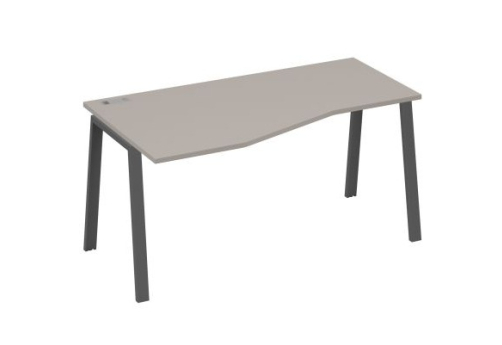 Стол эргономичный левый 160 Мира Трио, цвет мокко премиум + антрацит