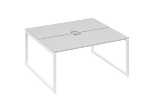 Рабочая станция (2х160) Мира Одри, цвет серый + белый