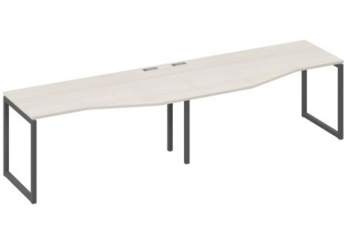 Рабочая станция эргономичная (2х160) Мира Одри, цвет дуб шамони + антрацит