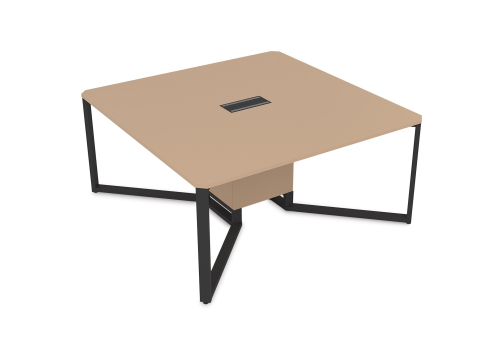 Стол-квадрат, цвет мокко + черный