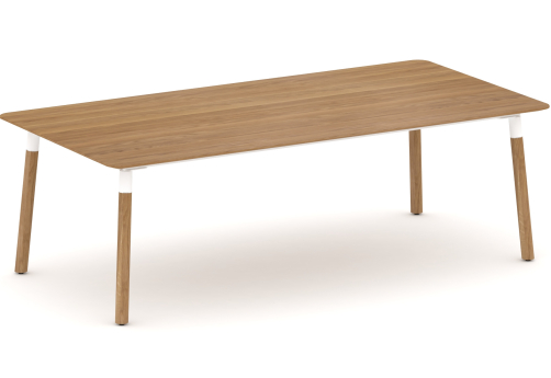 Стол для переговоров Милтон, цвет дуб светлый + белый бриллиант