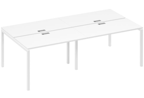 Рабочая станция 4х120 Мира Лофт, цвет белый премиум + белый