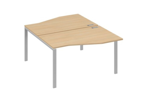 Рабочая станция эргономичная (2х140) Мира Нумо, цвет натуральный дуб + серый