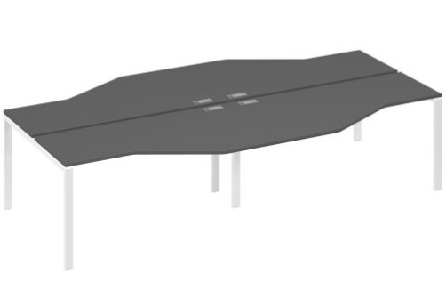 Рабочая станция эргономичная (4х160) Мира Нумо, цвет антрацит премиум + белый