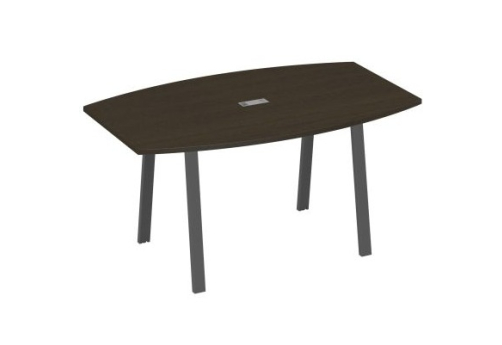 Стол для переговоров Мира Трио, цвет венге + антрацит
