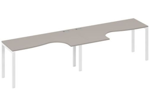 Рабочая станция эргономичная (2х160) Мира Нумо, цвет мокко премиум + белый