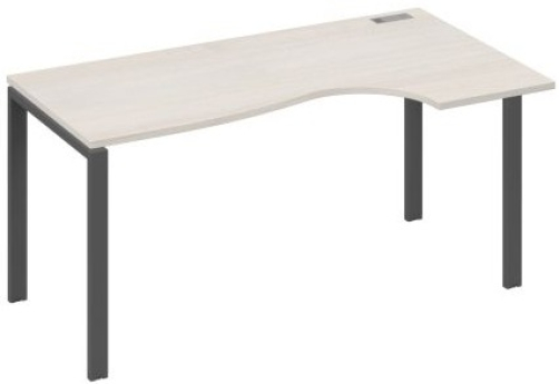 Стол эргономичный правый Мира Нумо, цвет дуб шамони + антрацит