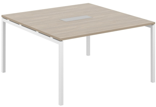 Стол переговорный Индиго Форт, цвет дуб темный + белый