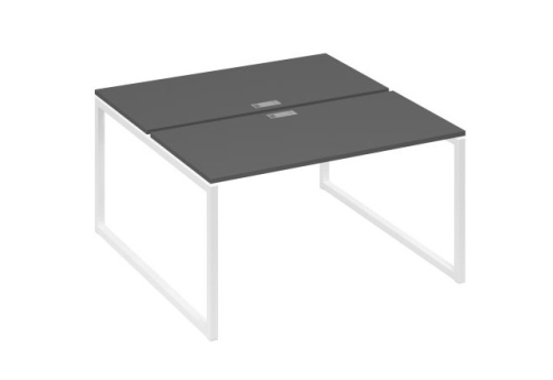 Рабочая станция (2х140) Мира Одри, цвет антрацит премиум + белый