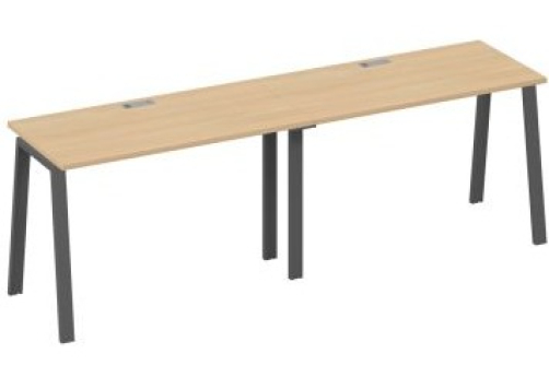 Рабочая станция 2х120 Мира Трио, цвет натуральный дуб + антрацит